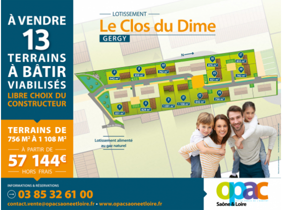 Terrain Gergy  pièce - 62546€
